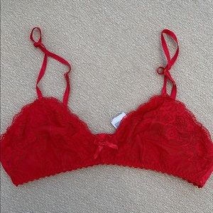 Forever21 Red Sexy Lace Bralette